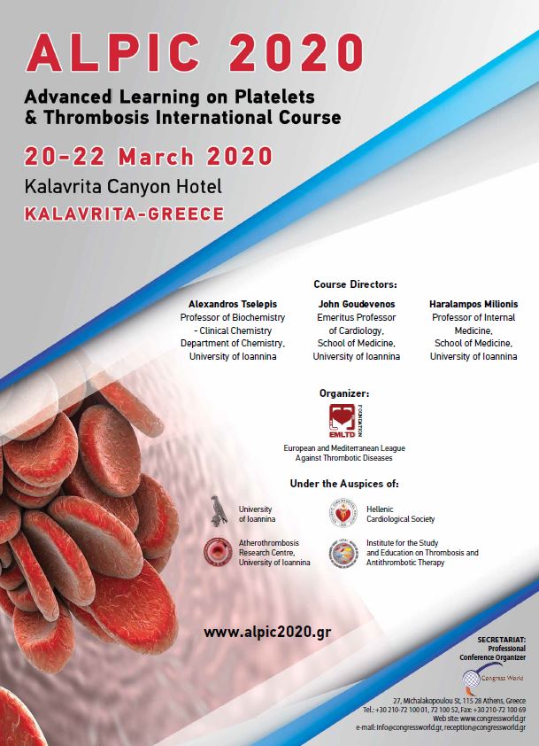ALPIC 2020 - Advanced Learning on Platelets & Thrombosis International Course